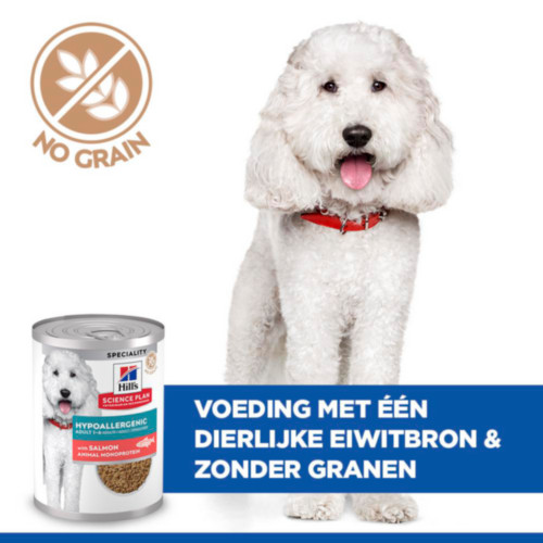 Hill's Adult Hypoallergenic nat hondenvoer met zalm blik