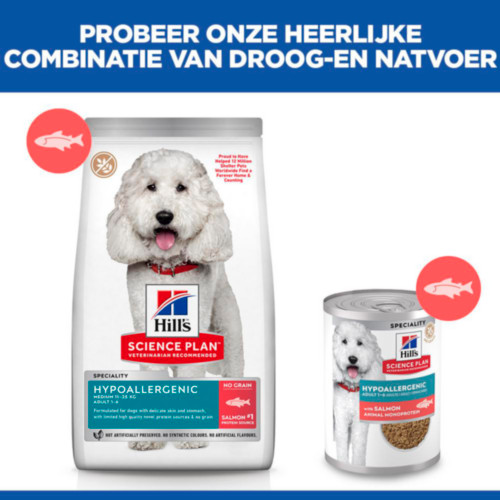 Hill's Adult Hypoallergenic nat hondenvoer met zalm blik