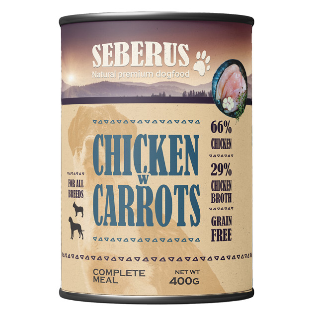 Seberus Chicken w/Carrots graanvrij natvoer hond