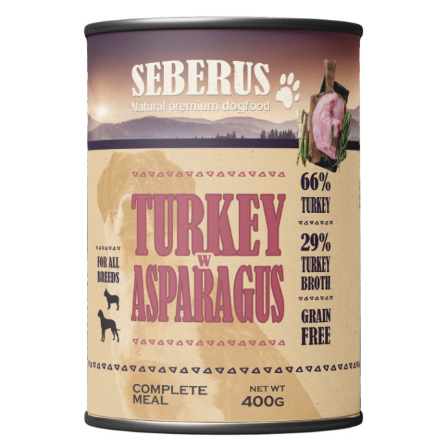 Seberus Beef & Turkey graanvrij natvoer hond - mixtray