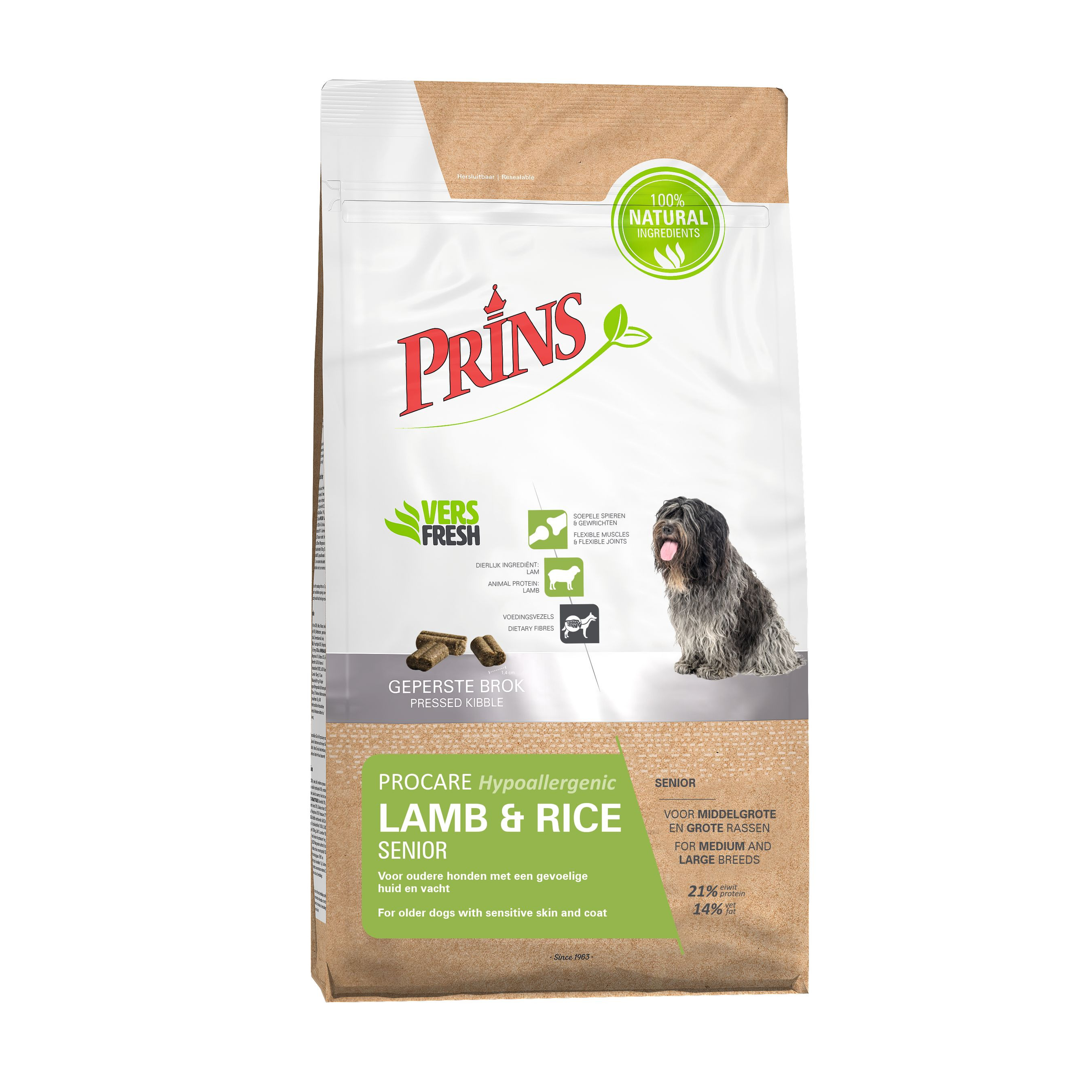 Prins ProCare Senior Hypoallergenic met lam en rijst hondenvoer
