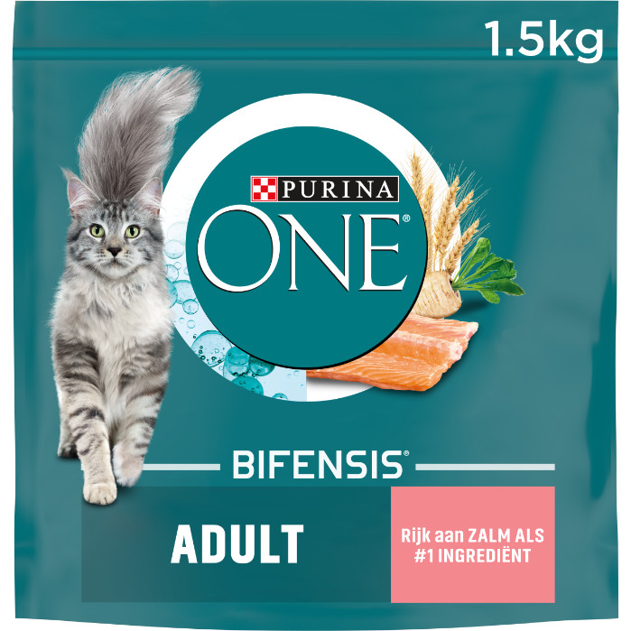 Purina One Adult Zalm Volkoren Granen kattenvoer