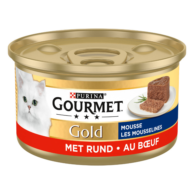 Gourmet Gold Mousse met rund kattenvoer