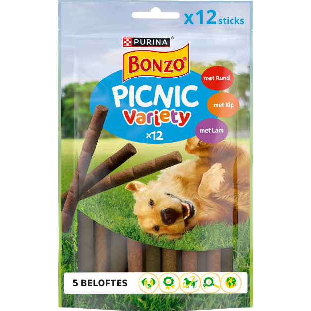 Purina Bonzo (Friskies) Picnic Variety hondensnacks (100 gr)