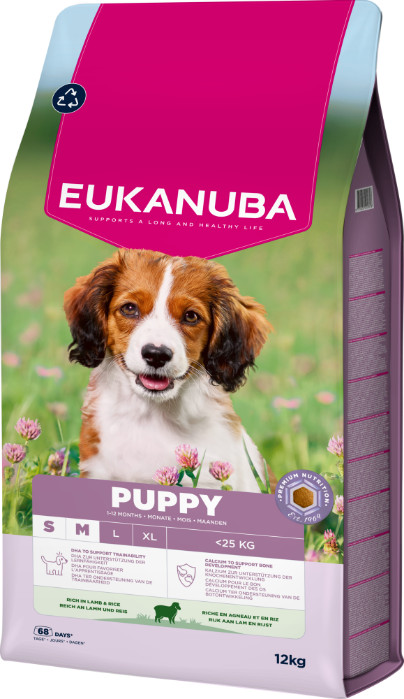 Eukanuba Puppy Small Medium Lam & Rijst hondenvoer