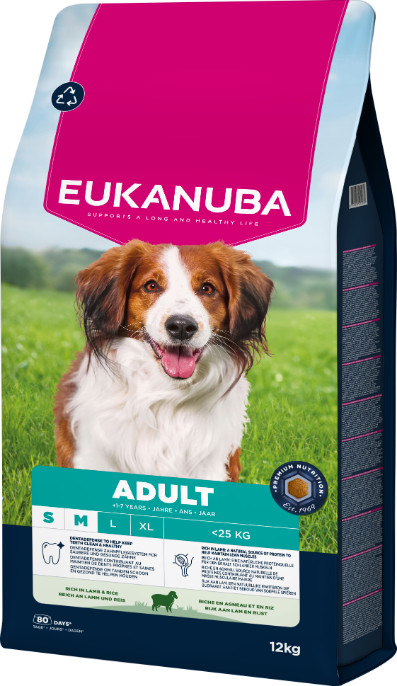 Eukanuba Adult Small Medium met lam en rijst hondenvoer