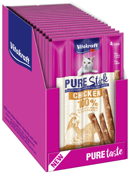 Vitakraft Pure Stick kip kattensnack (4 x 5 g)