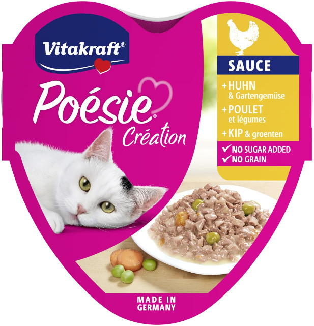 Vitakraft Poésie Création met kip en groenten in saus natvoer kat (15 x 85 g)