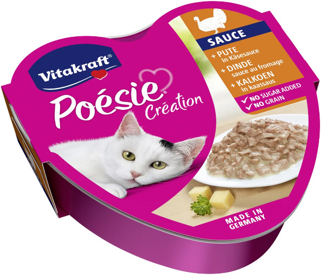 Vitakraft Poésie Création met kalkoen in kaassaus natvoer kat (15 x 85g)