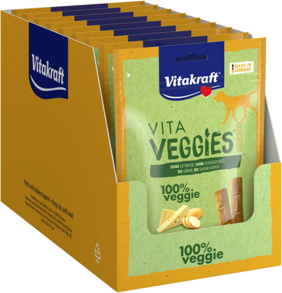 Vitakraft Vita Veggies Sticks kaassmaak hondensnack (80 g)