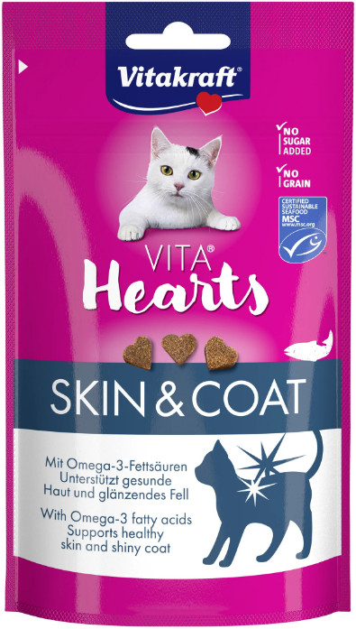 Vitakraft Vita Hearts Skin & Coat kattensnack