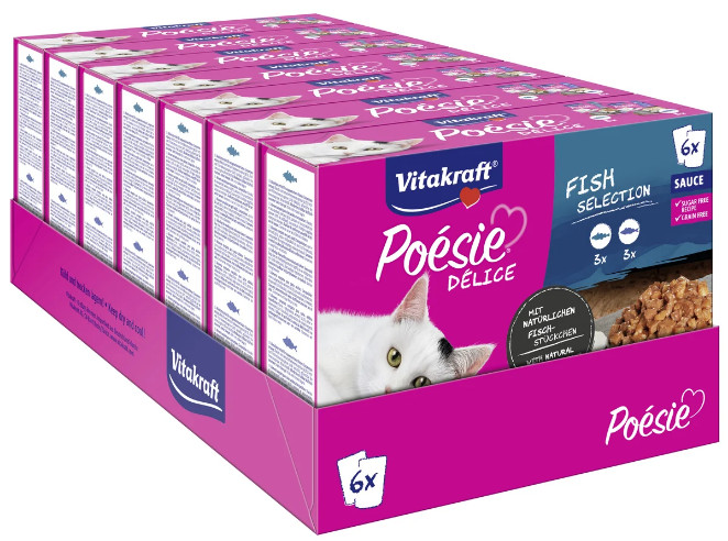Vitakraft Poésie Délice met vis natvoer kat multipack (6 x 85 g)