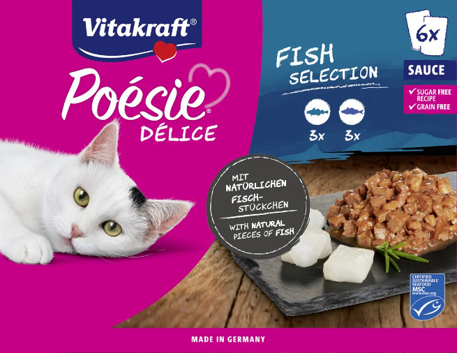 Vitakraft Poésie Délice met vis natvoer kat multipack (6 x 85 g)