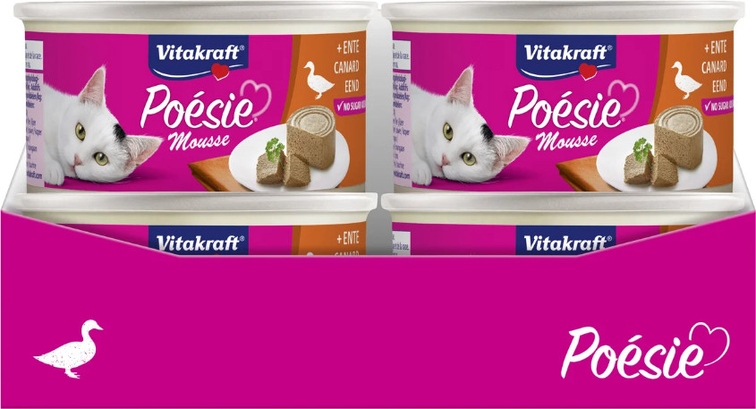 Vitakraft Poésie mousse met eend natvoer kat (12 x 85 g)
