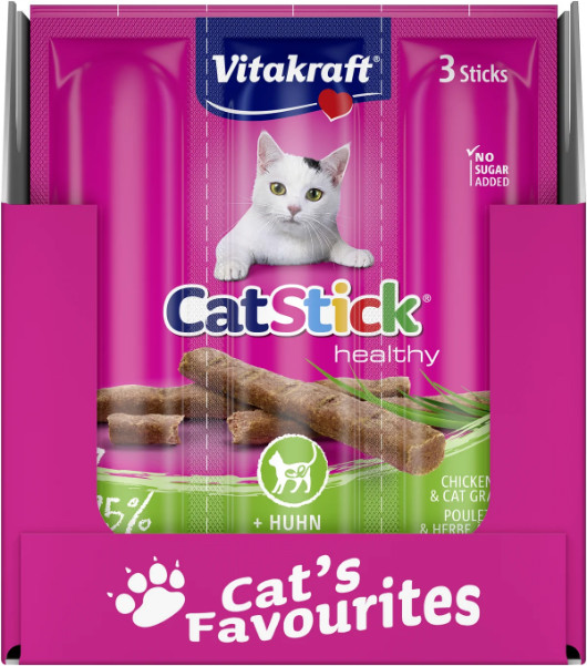 Vitakraft Catstick Healthy met kip & kattengras kattensnack