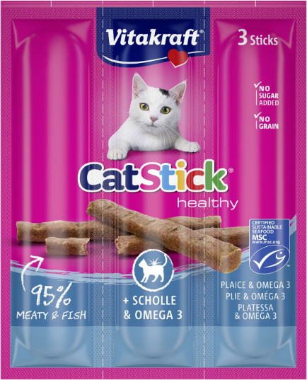 Vitakraft Catstick Healthy schol & omega-3 kattensnack
