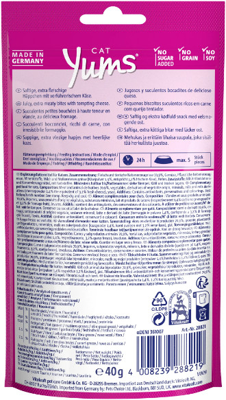 Vitakraft Cat Yums met kaas kattensnack (40 g)
