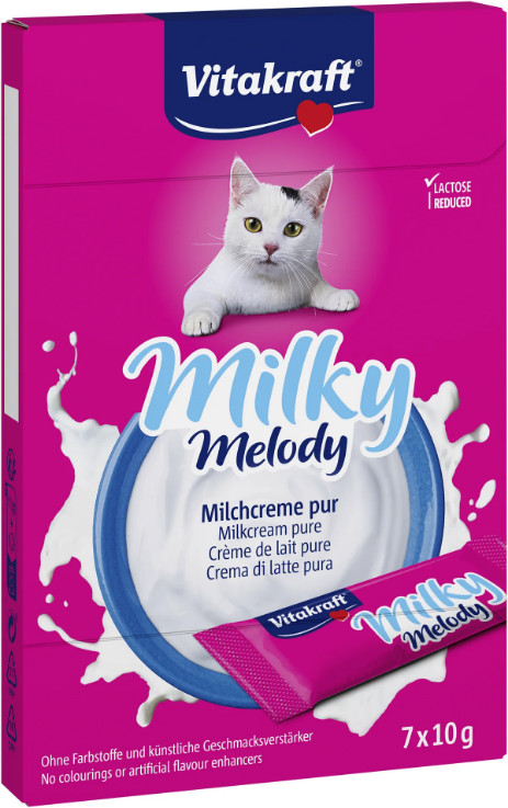 Vitakraft Milky Melody Puur melkcrème kattensnack (7 x 10 g)
