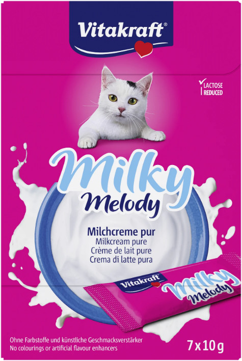 Vitakraft Milky Melody Puur melkcrème kattensnack (7 x 10 g)