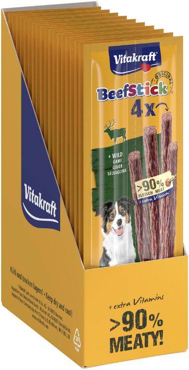 Vitakraft Beefstick met wild hondensnack (4 st.)