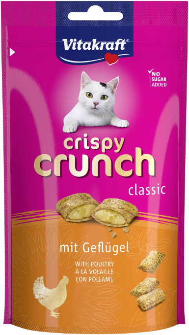 Vitakraft Crispy Crunch Classic met gevogelte kattensnack (60 g)