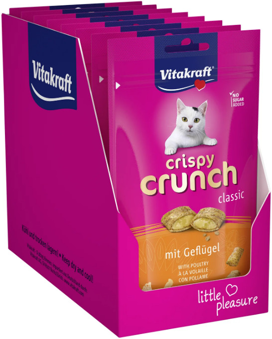 Vitakraft Crispy Crunch Classic met gevogelte kattensnack (60 g)