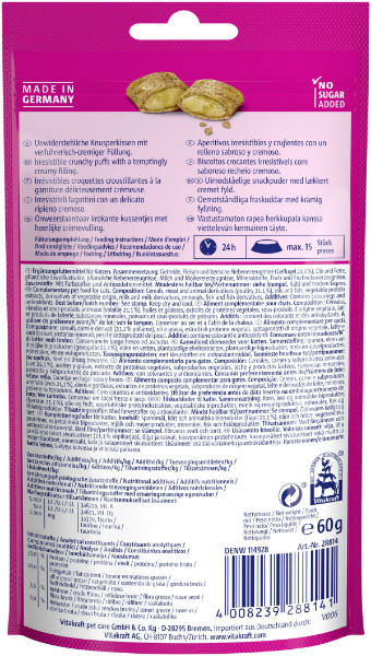 Vitakraft Crispy Crunch Classic met gevogelte kattensnack (60 g)