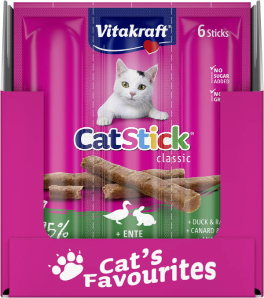 Vitakraft Catstick Classic met eend & konijn kattensnoep