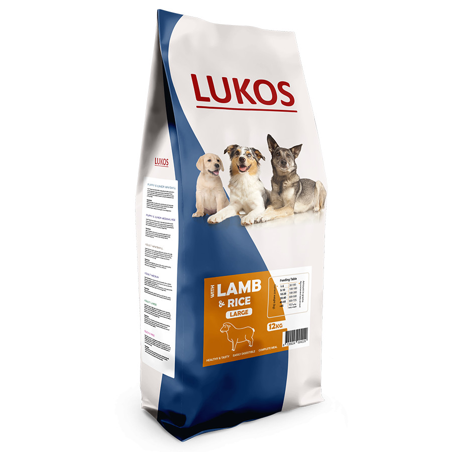 Lukos Adult Large met lam & rijst - premium hondenvoer
