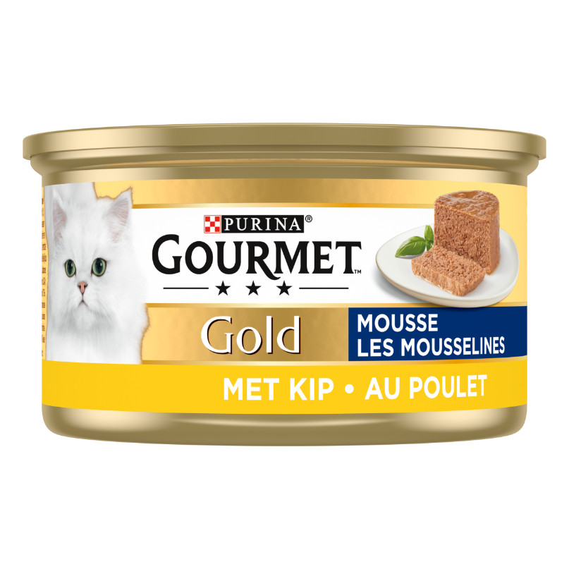 Gourmet Gold Mousse met kip kattenvoer (blik 85 g)
