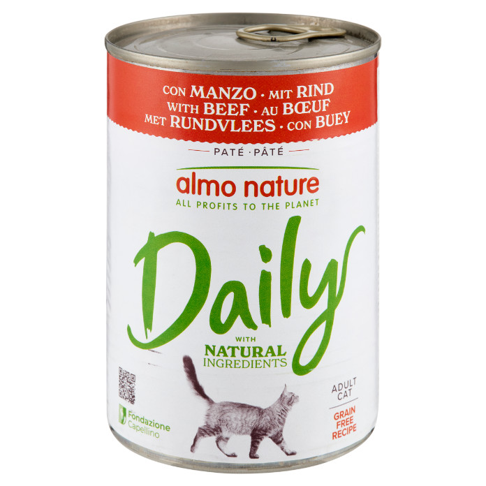 Almo Nature Daily met rund natvoer kat (400 g)