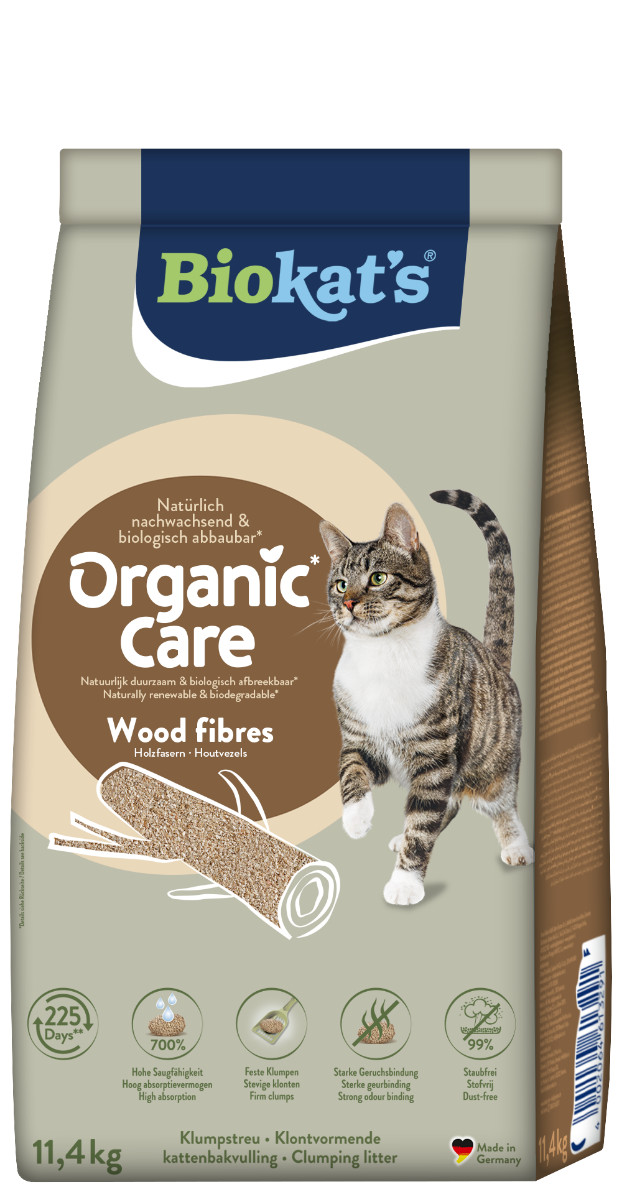 Biokat's Organic Care Wood Fibres kattenbakvulling