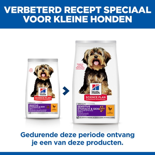 Hill's Adult Sensitive Stomach & Skin Small & Mini met kip hondenvoer
