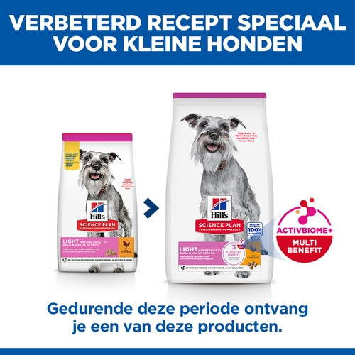 Hill's Mature Adult Light Small & Mini met kip hondenvoer