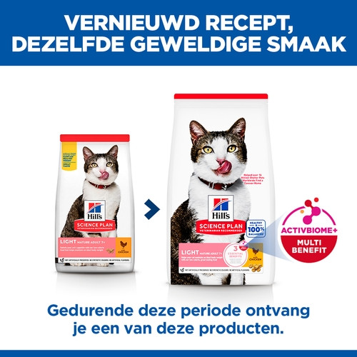 Hill's Mature Adult 7+ Light met kip kattenvoer