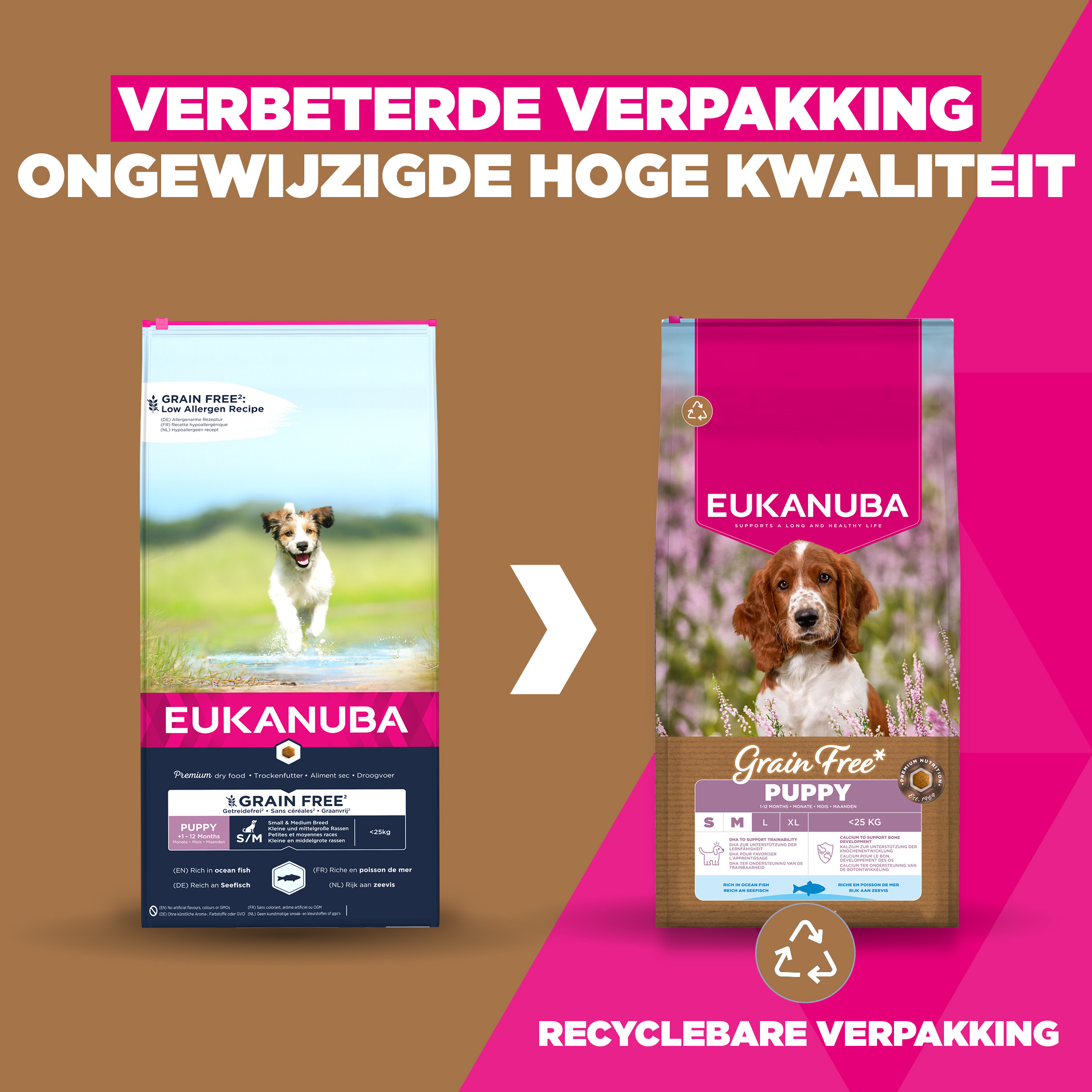 Eukanuba Puppy & Junior S/M graanvrij zeevis hondenvoer