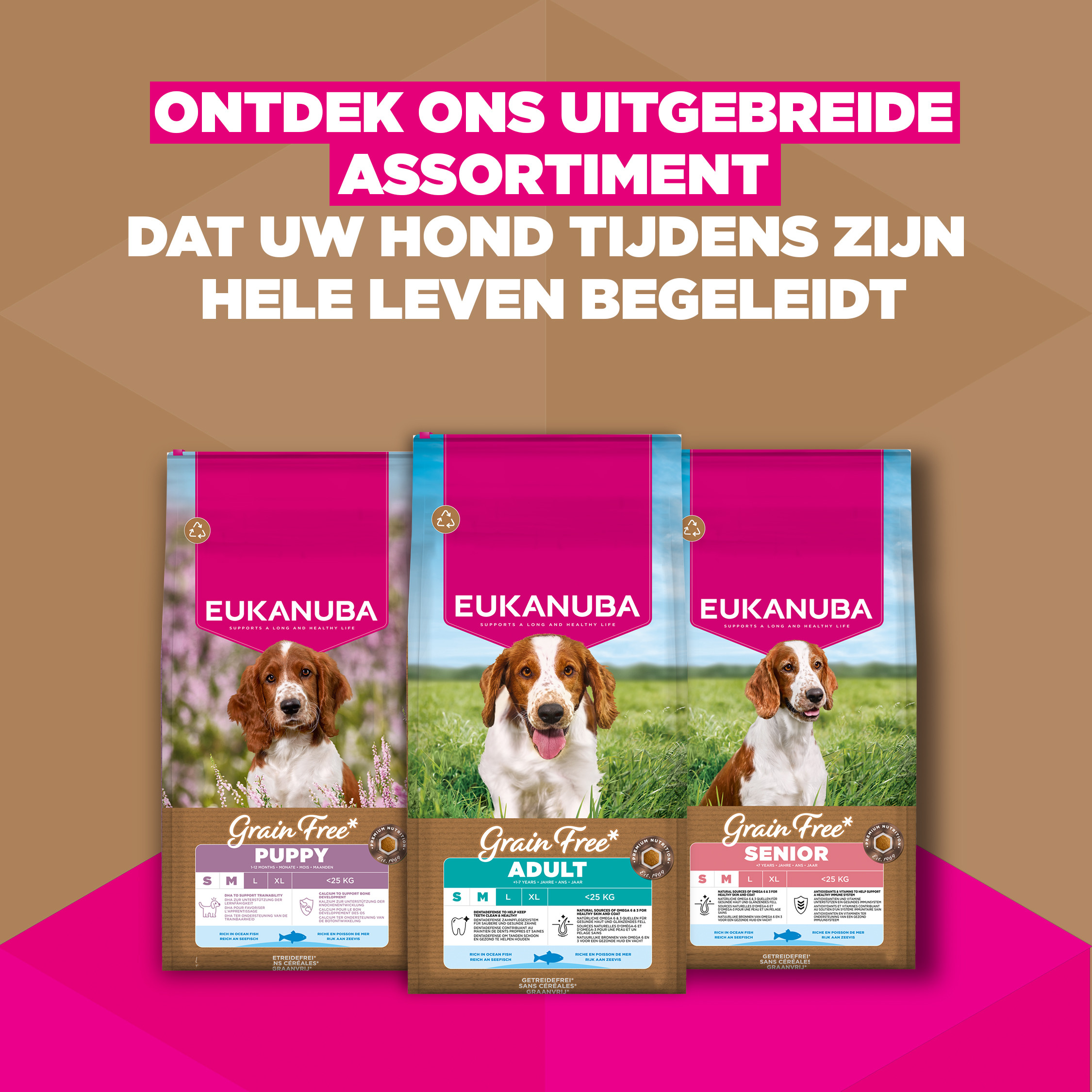 Eukanuba Puppy & Junior S/M graanvrij zeevis hondenvoer