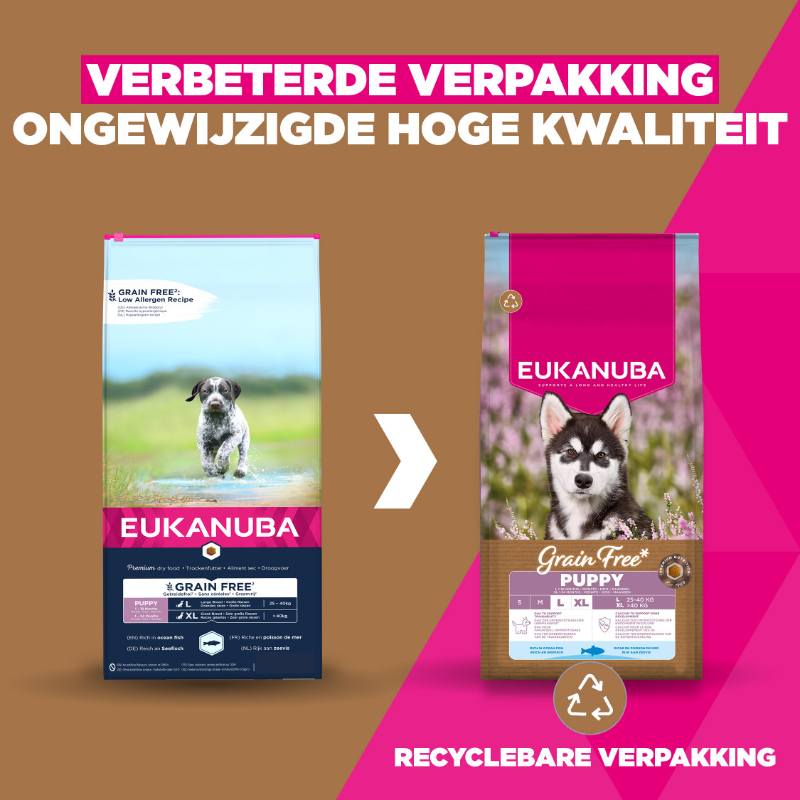 Eukanuba Puppy & Junior L/XL graanvrij zeevis hondenvoer