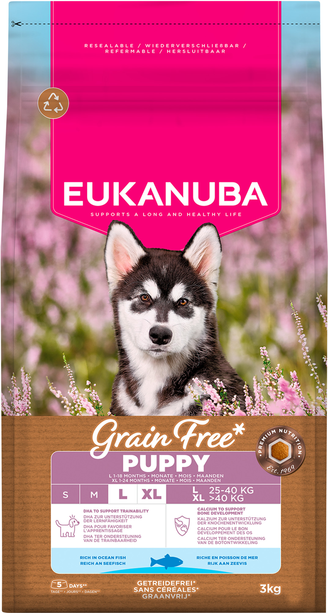 Eukanuba Puppy & Junior L/XL graanvrij zeevis hondenvoer
