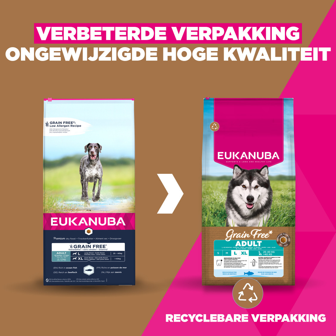 Eukanuba Adult L/XL graanvrij zeevis hondenvoer