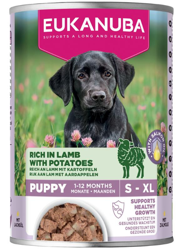 Eukanuba Puppy met lam en aardappel natvoer hond