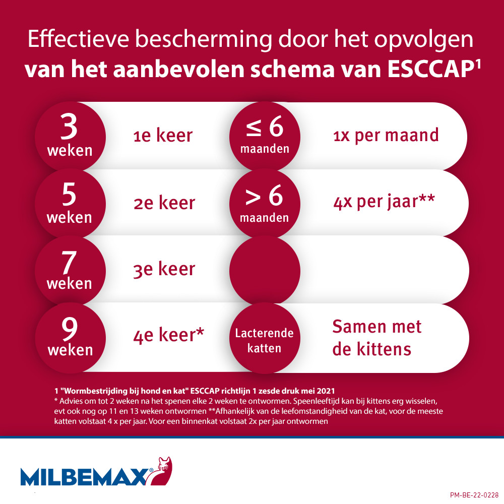 Milbemax ontwormingstabletten kat 2+ kg