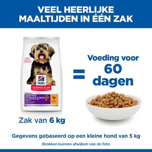 Hill's Adult Sensitive Stomach & Skin Small & Mini met kip hondenvoer