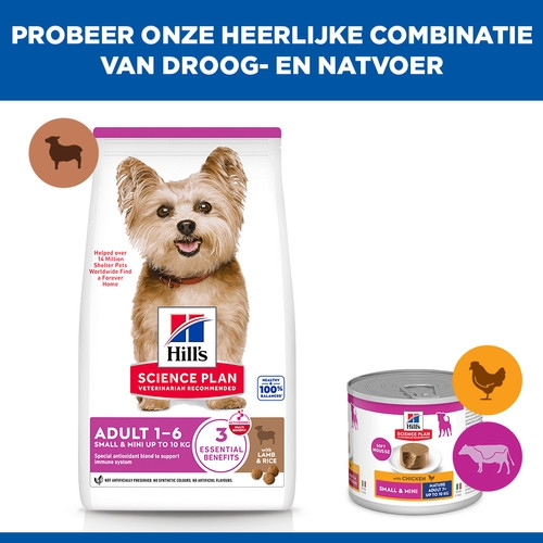 Hill's Adult Small & Miniature Lam & Rijst hondenvoer
