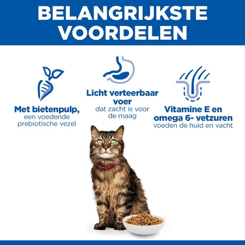 Hill's Adult Sensitive Stomach & Skin met kip kattenvoer