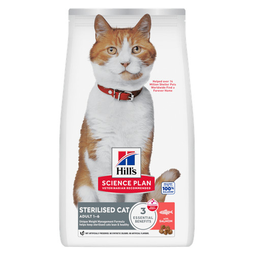 Hill's Adult Sterilised Cat met zalm kattenvoer