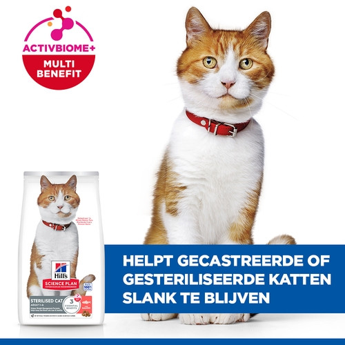 Hill's Adult Sterilised Cat met zalm kattenvoer
