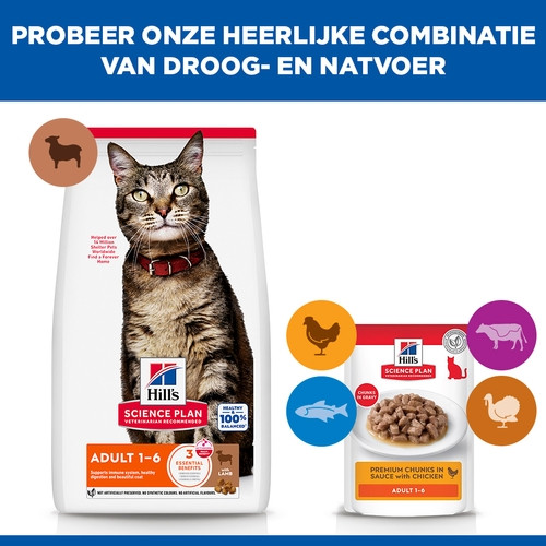 Hill's Adult met lam kattenvoer