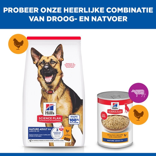 Hill's Mature Adult 5+ Active Longevity Large Breed Huhn Hundefutter 