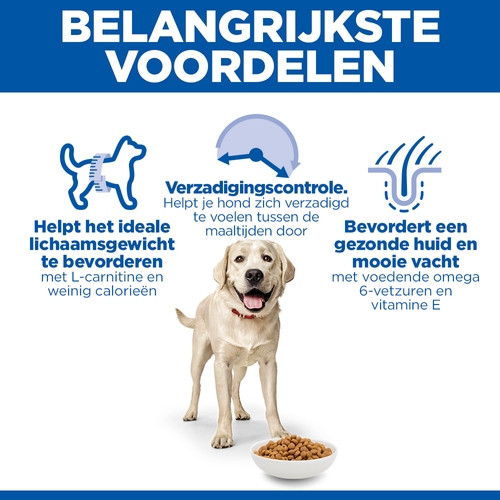 Hill's Adult Light Large Breed met kip hondenvoer